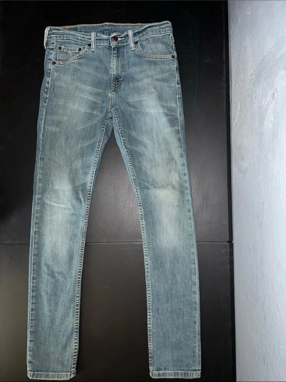 Levi's Men's Light Blue Skinny Jeans Size 30x32